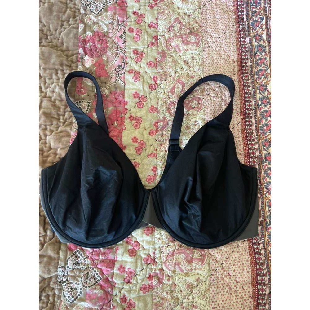 Spanx Pillow Cup Signature Unlined Underwire Bra Black 38DDD 38F Full Coverage